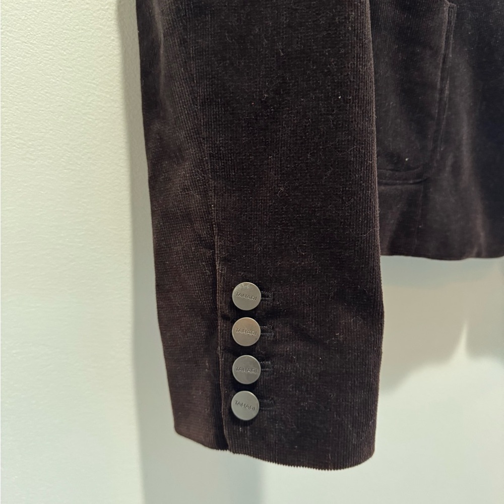 Tahari Brown corduroy Blazer sz 14 office casual everyday - Picture 10 of 14